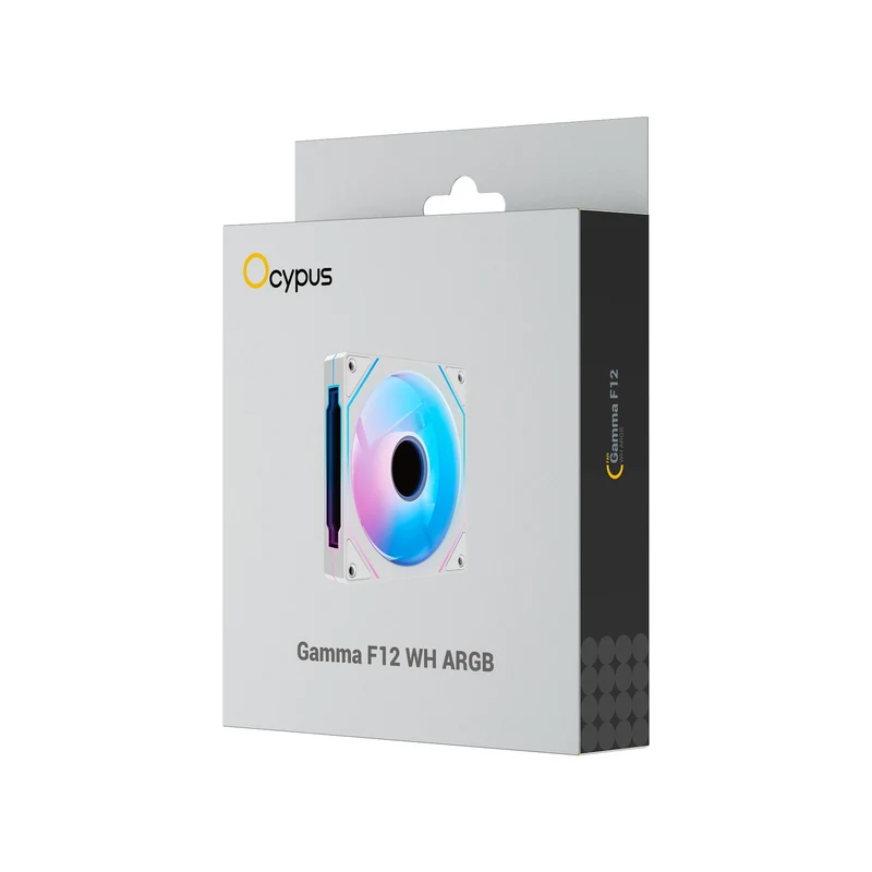 Ocypus Gamma F12 ARGB 120MM PWM Fan - Single Pack (Black, White) (F12-BK1AM00X-GL, F12-WH1AM00X-GL)