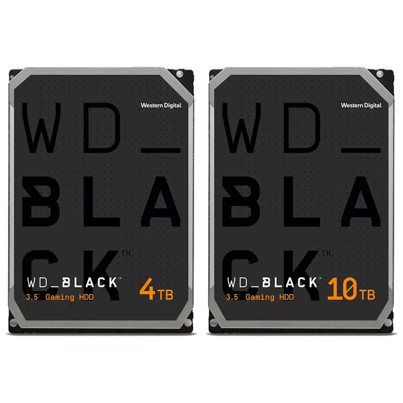 WD Black 7200 RPM 256MB Cache CMR 3.5" SATA Gaming Hard Drive (4TB, 10TB) (WD4006FZBX, WD101FZBX)