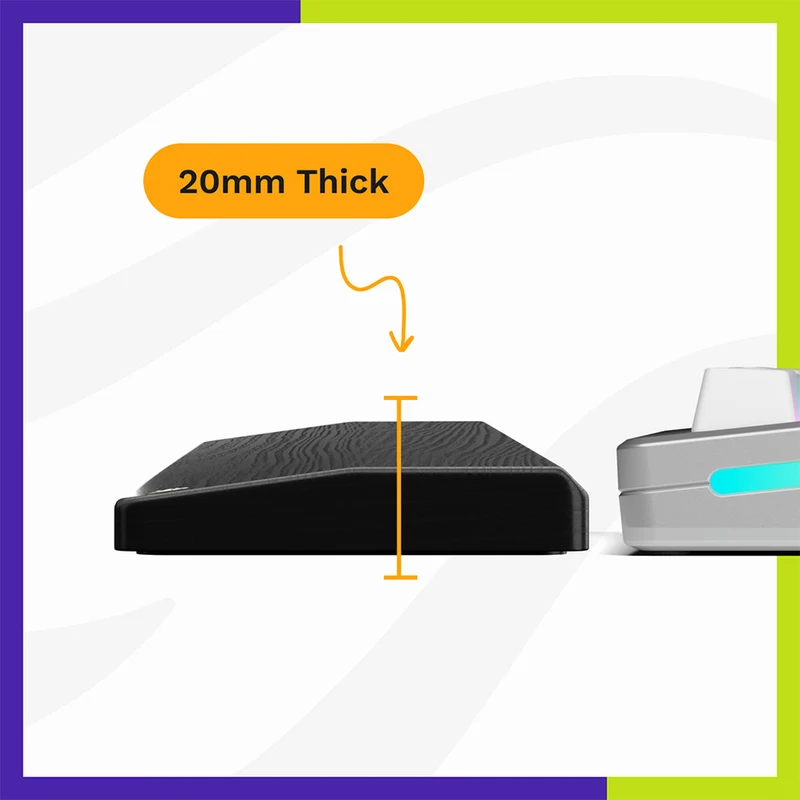 Glorious Ergonomic Wood Wrist Rest Keyboard (Black) (65% / 75%, Tenkeyless (TKL), Full-Size (100%)