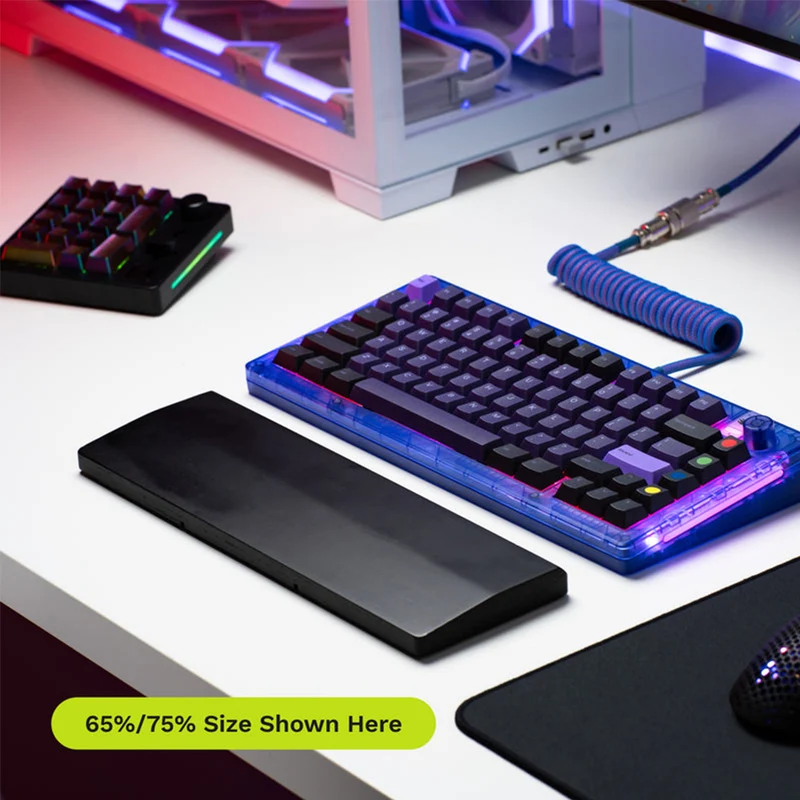 Glorious Ergonomic Wood Wrist Rest Keyboard (Black) (65% / 75%, Tenkeyless (TKL), Full-Size (100%)