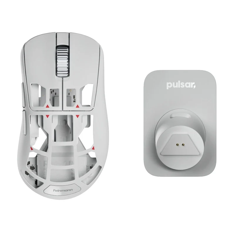 Pulsar Feinmann F01 Ultralightweight Magnesium Alloy Wireless Gaming Mouse (Black, Alpine White) (FMF01, FMF02)