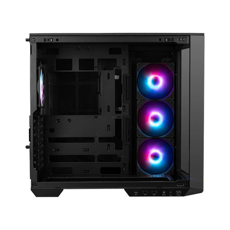 MSI MAG Pano 100R PZ Micro-ATX Mid Tower Tempered Glass Gaming Case (Black, White)