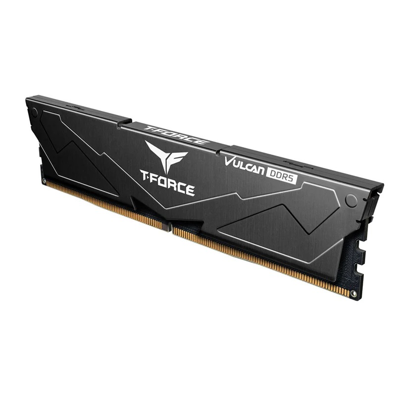 TeamGroup T-Force Vulcan DDR5 32GB (2x16GB) 6000MHz CL38 Gaming Desktop Memory (Black) (FLBD532G6000HC38ADC01)