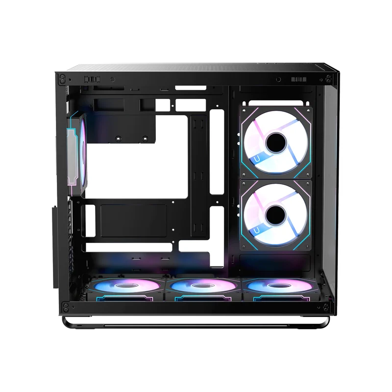Ocypus Iota C70 ARGB Panoramic Mid Tower Case With 6 ARGB Fans (Black, White)