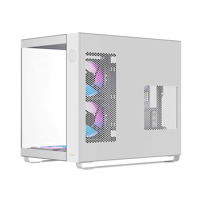 Ocypus Iota C70 ARGB Panoramic Mid Tower Case With 6 ARGB Fans (Black, White)