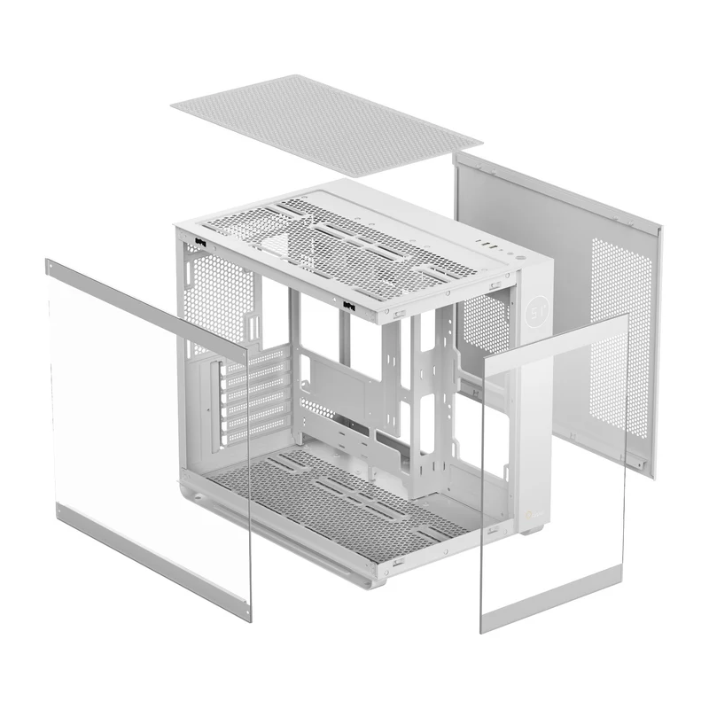 Ocypus Iota C70 ARGB Panoramic Mid Tower Case With 6 ARGB Fans (Black, White)