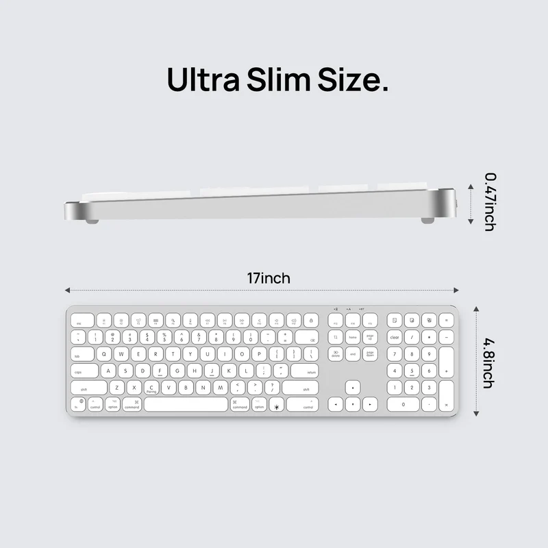 SODI KB036 Wonder Series Wireless Keyboard for macOS (Silver)