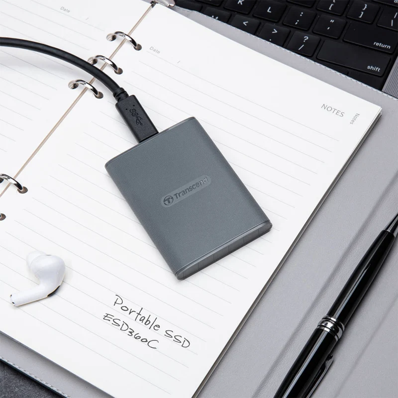 Transcend ESD360C USB 20Gbps Up to 2000MB/s Type-C Portable SSD (1TB , 2TB, 4TB)