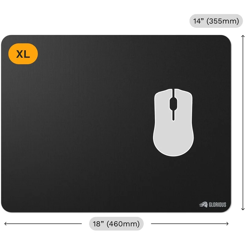 Glorious GMP 2 Stitchless Cloth Gaming Mousepad (Black) (Medium, Large Extended, XL, XL Extended, 3XL)