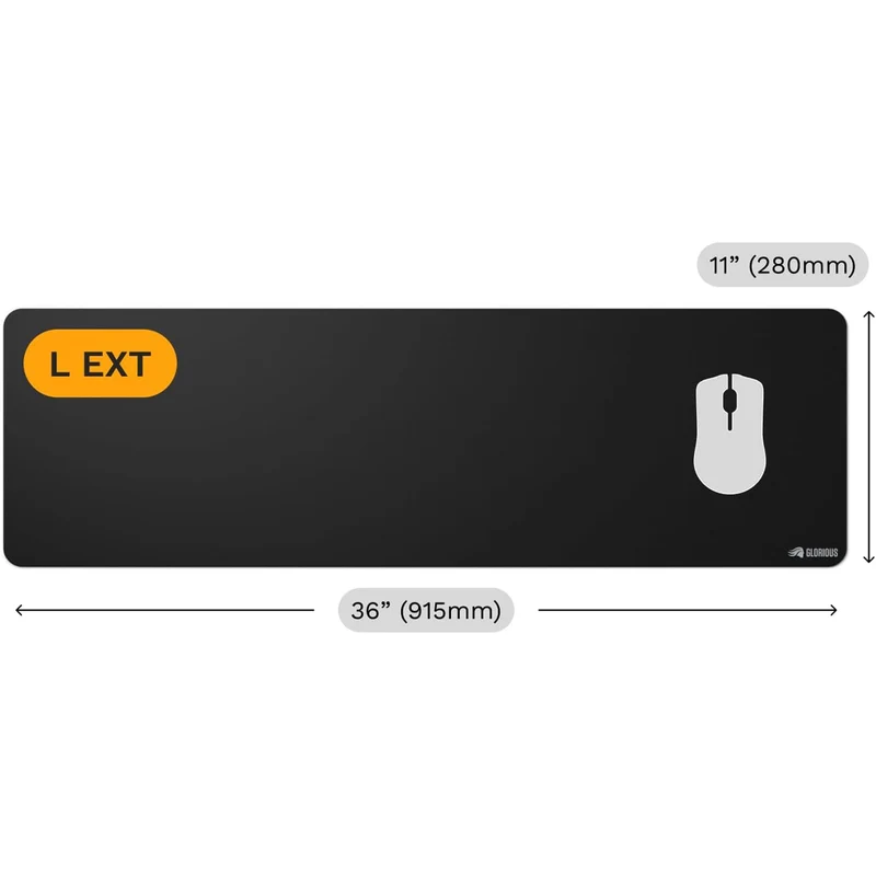 Glorious GMP 2 Stitchless Cloth Gaming Mousepad (Black) (Medium, Large Extended, XL, XL Extended, 3XL)