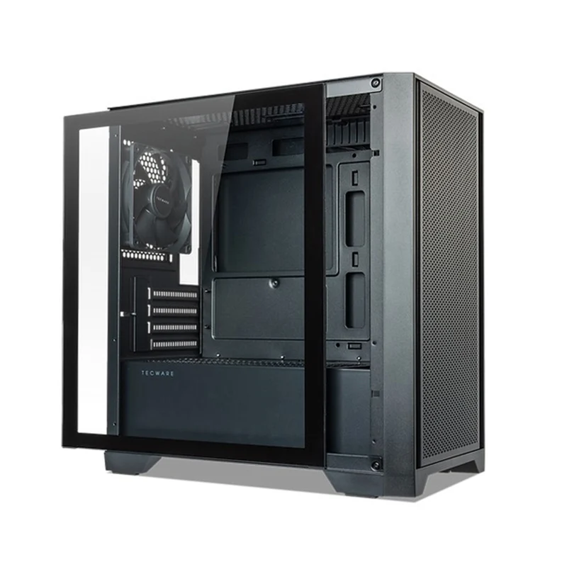 Tecware NEO M2 TG High Airflow Matx Case Tempered Glasse PC Case (Black, White)