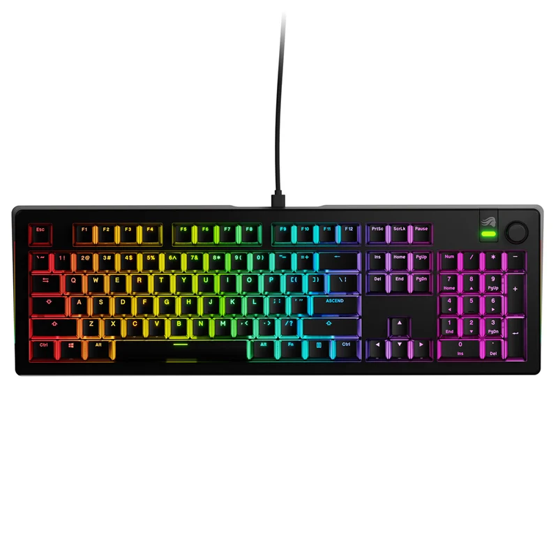 Glorious GMMK 3 100% Prebuilt Wired Mechanical Gaming Keyboard (Black, White)