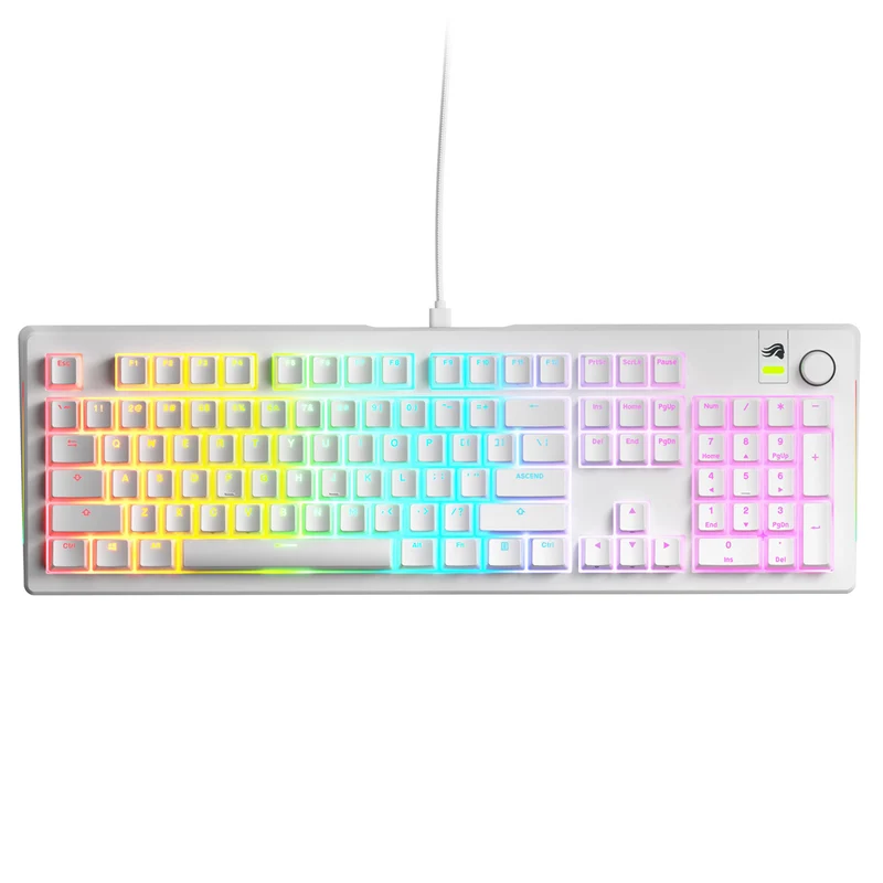 Glorious GMMK 3 100% Prebuilt Wired Mechanical Gaming Keyboard (Black, White)