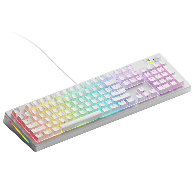 Glorious GMMK 3 100% Prebuilt Wired Mechanical Gaming Keyboard (Black, White)