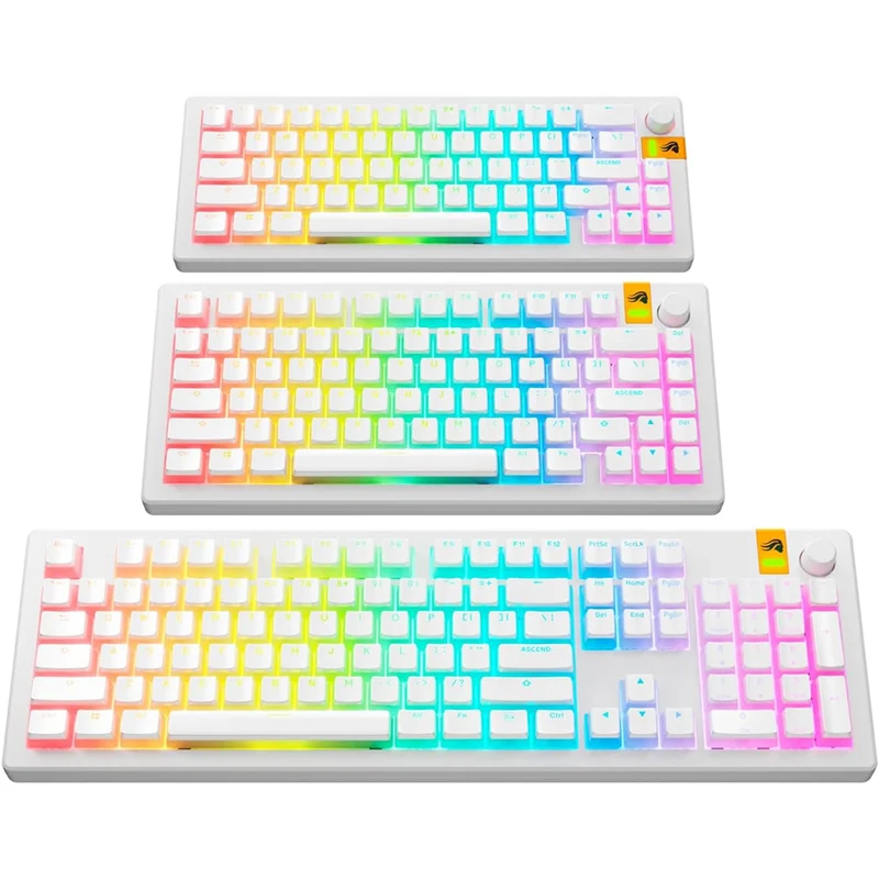 Glorious GPBT Aura V3 RGB Keycaps 130 Keys (Black, White)