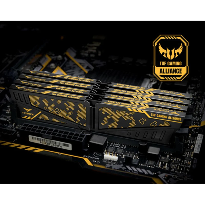 TeamGroup T-Force Vulcan TUF Gaming Alliance DDR4 16GB (1x16GB) 3600MHz CL18 Desktop Memory (TLTYD416G3600HC18J01)