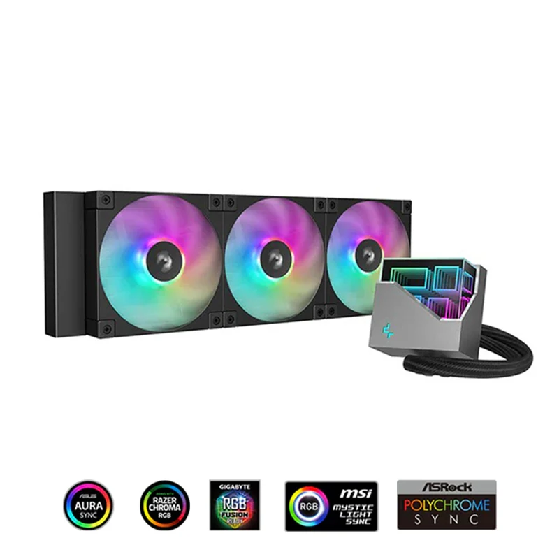 Deepcool LT360 ARGB 360mm Liquid CPU Cooler (Black) (R-LT360-BKAMNC-G-1)