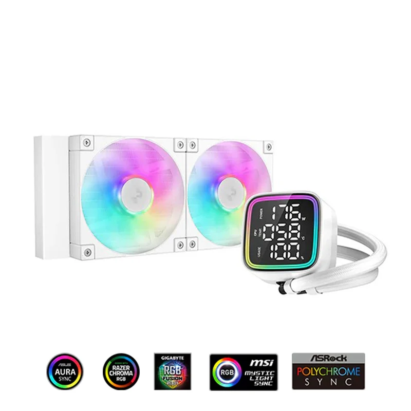 Deepcool LD240 WH 240mm Liquid Cooler With A Multi-Line Display (White) (R-LD240-WHDMMN-G-1)