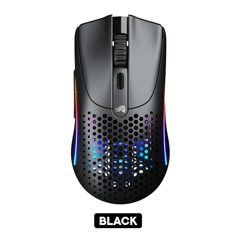 Glorious Model O 2 Mini Ultralight Ambidextrous RGB Wireless Gaming Mouse (Black, White)