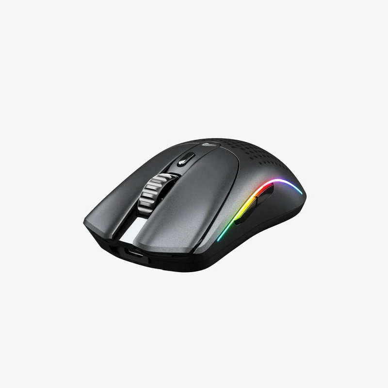 Glorious Model O 2 Mini Ultralight Ambidextrous RGB Wireless Gaming Mouse (Black, White)