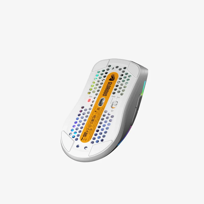 Glorious Model O 2 Mini Ultralight Ambidextrous RGB Wireless Gaming Mouse (Black, White)