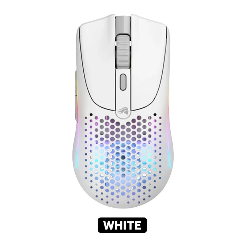Glorious Model O 2 Mini Ultralight Ambidextrous RGB Wireless Gaming Mouse (Black, White)