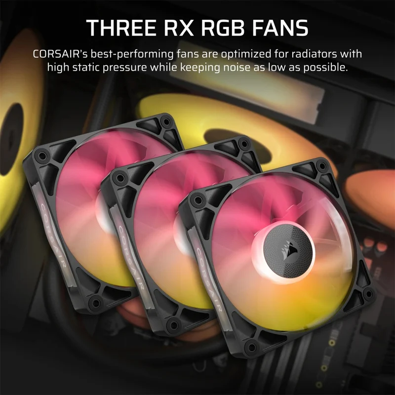 Corsair iCue Link Titan 360 LCD RX LCD AIO Extreme Performance 360MM RGB Liquid CPU Cooler (Black, White)