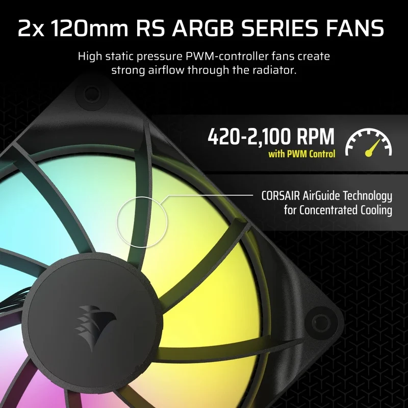 Corsair Nautilus 240 RS Performance 240MM RGB liquid CPU Cooler (Black, White)