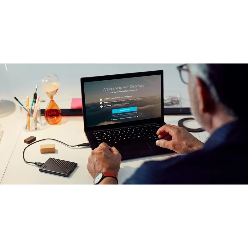 WD My Passport External Hard Drive USB 3.2 Gen1 6TB + WD Soft Pouch (Black, Blue, Red, White)