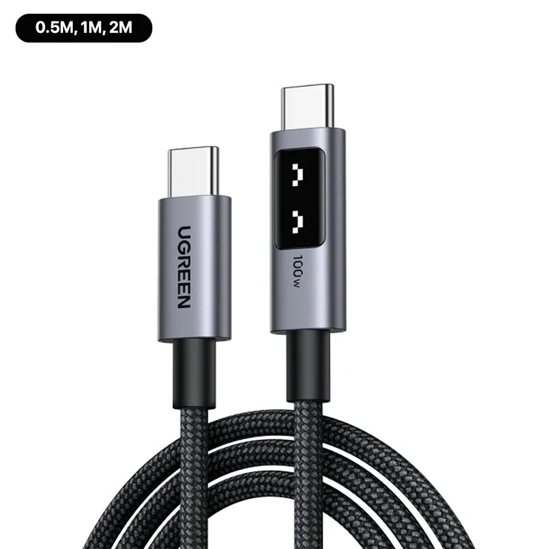 Ugreen Uno USB-C To USB-C PD 100W Fast Charging Cable - Black (0.5m, 1m, 2m)