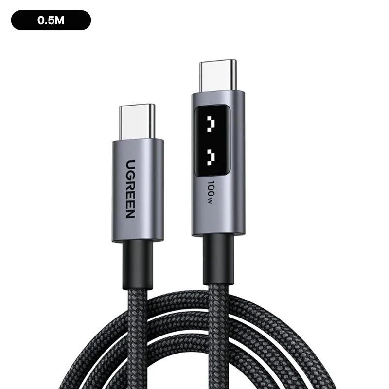Ugreen Uno USB-C To USB-C PD 100W Fast Charging Cable - Black (0.5m, 1m, 2m)