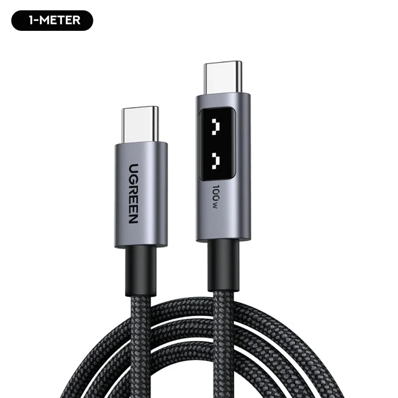 Ugreen Uno USB-C To USB-C PD 100W Fast Charging Cable - Black (0.5m, 1m, 2m)