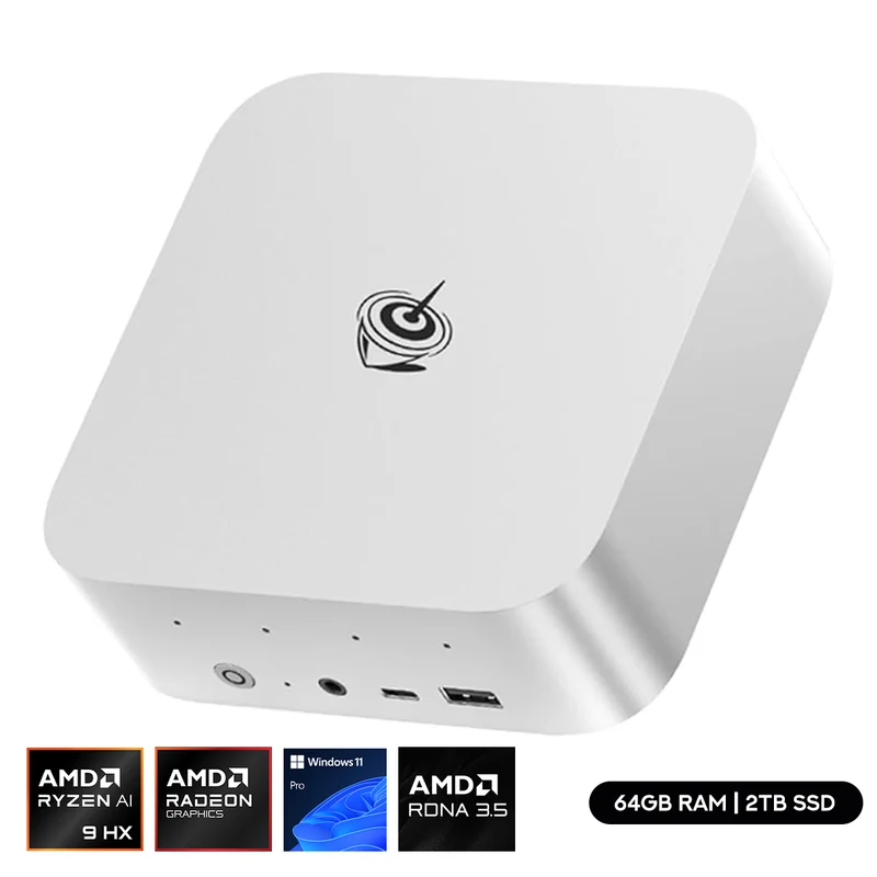 Beelink SER9 AMD Ryzen AI 9 HX 370 Processor (64GB RAM+2TB SSD | 32GB RAM+1TB SSD) Windows 11 Pro Mini PC (Frost Silver, Space Grey)