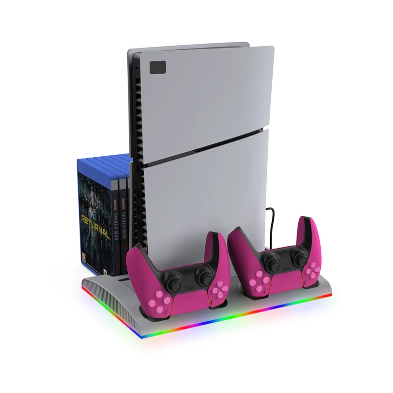 Dobe Multifunctional Cooling & Charging Stand For PS5 / PS5 Slim TP5-3570 (White, Black)