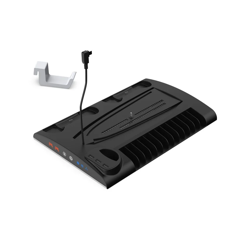 Dobe Multifunctional Cooling & Charging Stand For PS5 / PS5 Slim TP5-3570 (White, Black)