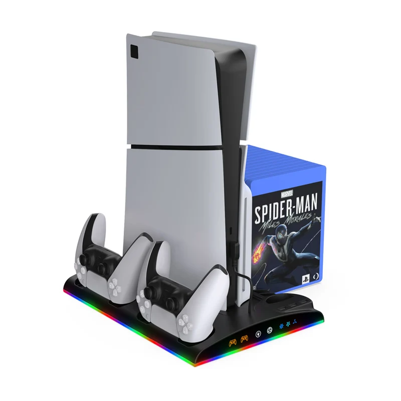 Dobe Multifunctional Cooling & Charging Stand For PS5 / PS5 Slim TP5-3570 (White, Black)