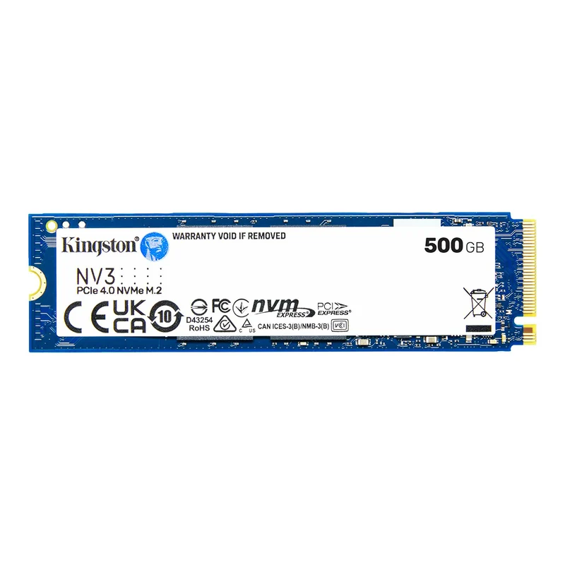 Kingston NV3 M.2 2280 PCIe 4.0 NVMe SSD (500GB, 1TB, 2TB)