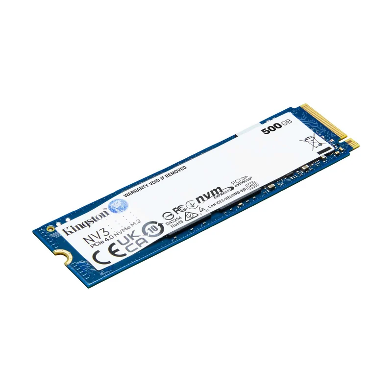 Kingston NV3 M.2 2280 PCIe 4.0 NVMe SSD (500GB, 1TB, 2TB)