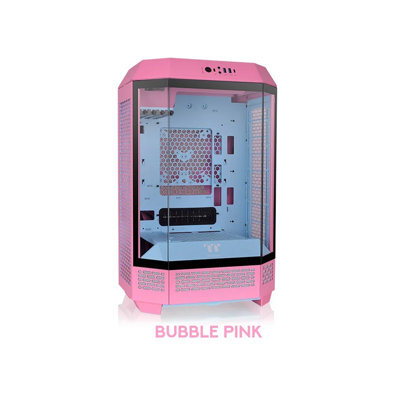 Thermaltake The Tower 300 Tempered Glass Micro ATX Tower Case (Bubble Pink, Peach Fuzz, Limestone, Gravel Sand)