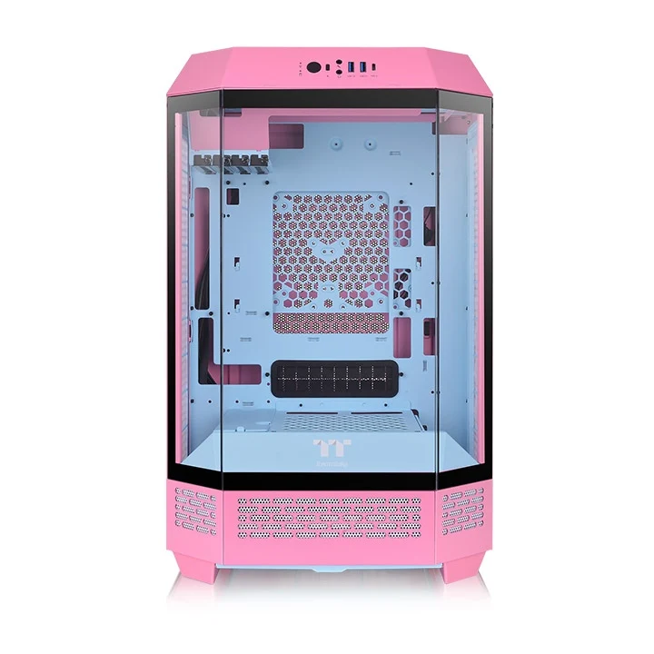Thermaltake The Tower 300 Tempered Glass Micro ATX Tower Case (Bubble Pink, Peach Fuzz, Limestone, Gravel Sand)