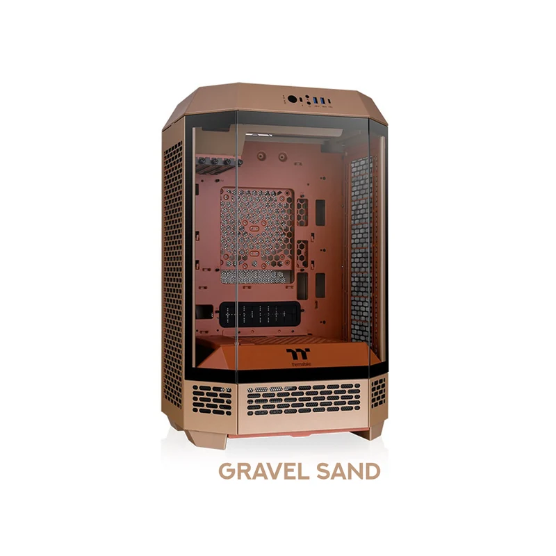 Thermaltake The Tower 300 Tempered Glass Micro ATX Tower Case (Bubble Pink, Peach Fuzz, Limestone, Gravel Sand)