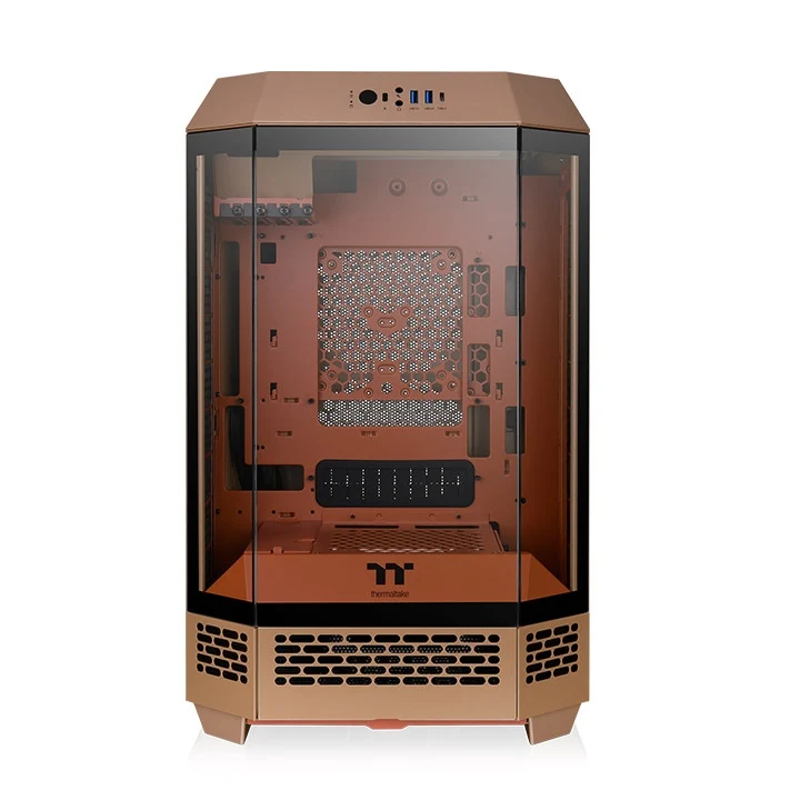 Thermaltake The Tower 300 Tempered Glass Micro ATX Tower Case (Bubble Pink, Peach Fuzz, Limestone, Gravel Sand)