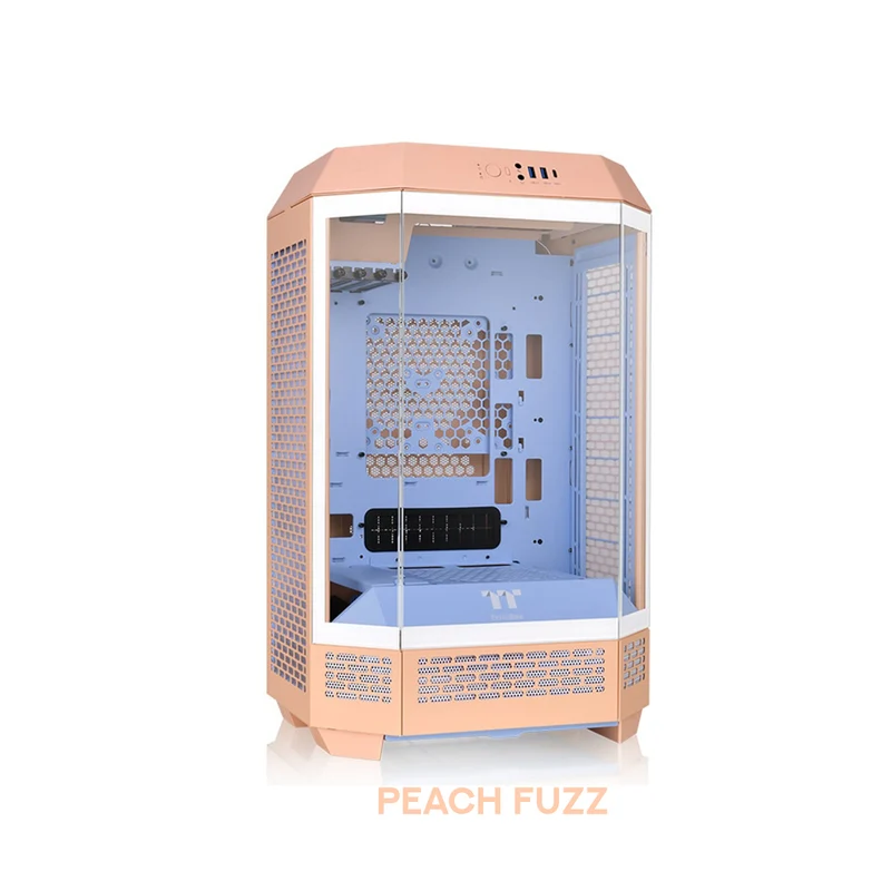Thermaltake The Tower 300 Tempered Glass Micro ATX Tower Case (Bubble Pink, Peach Fuzz, Limestone, Gravel Sand)