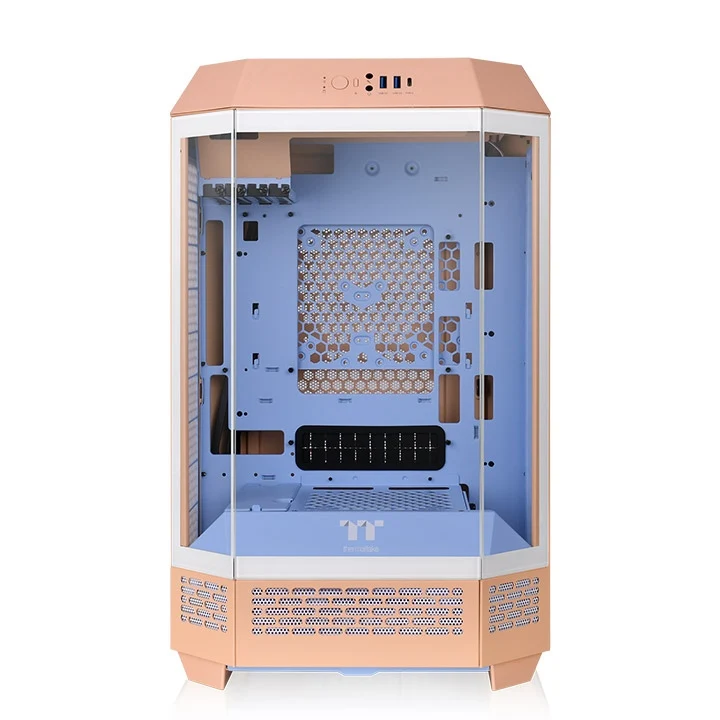Thermaltake The Tower 300 Tempered Glass Micro ATX Tower Case (Bubble Pink, Peach Fuzz, Limestone, Gravel Sand)