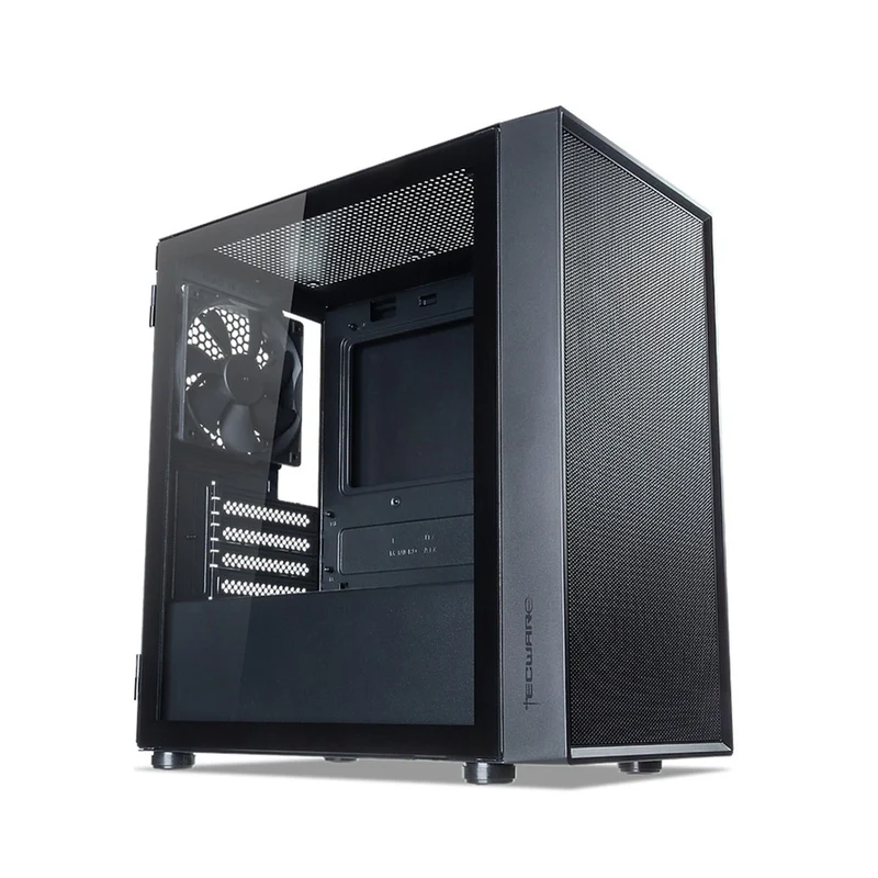Tecware Nexus Air M2 TG High Airflow MATX PC Case with 3x 120mm Non LED Fans (Black)