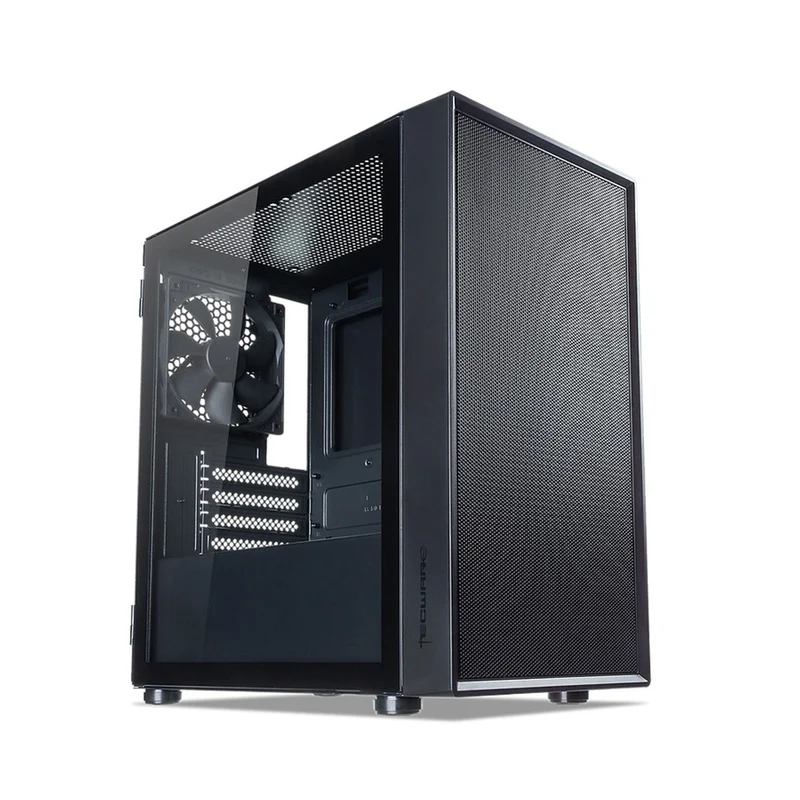 Tecware Nexus Air M2 TG High Airflow MATX PC Case with 3x 120mm Non LED Fans (Black)