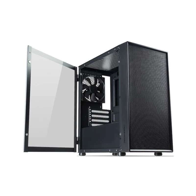 Tecware Nexus Air M2 TG High Airflow MATX PC Case with 3x 120mm Non LED Fans (Black)
