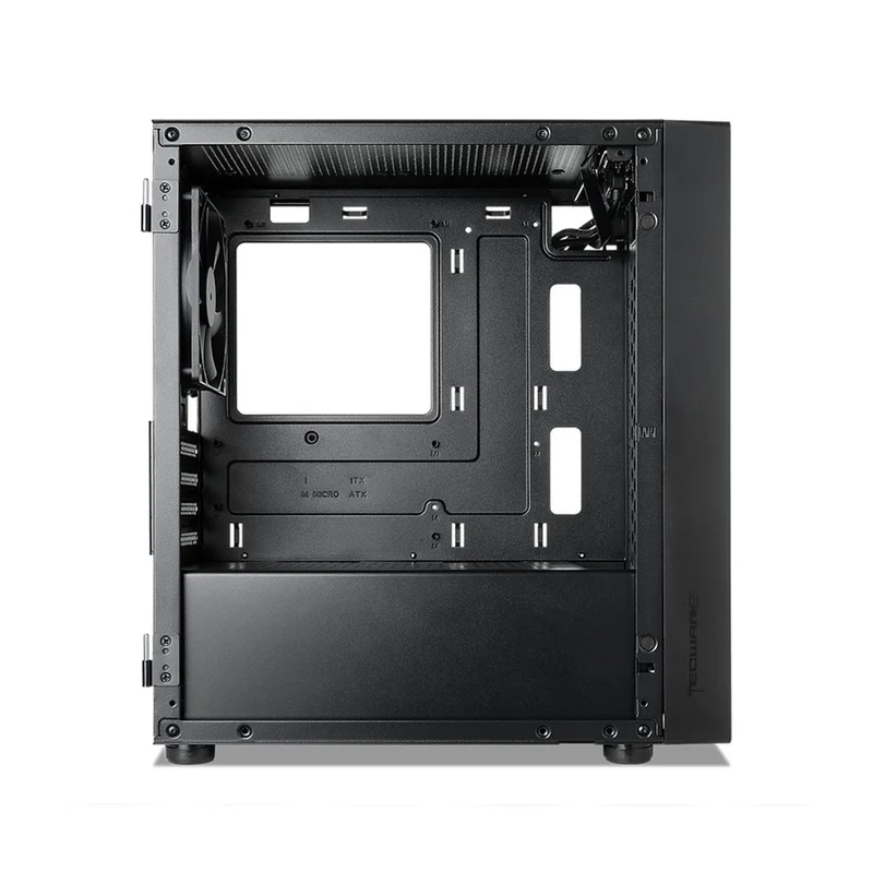 Tecware Nexus Air M2 TG High Airflow MATX PC Case with 3x 120mm Non LED Fans (Black)