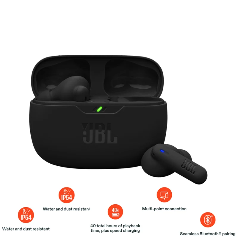 JBL Wave Beam 2 True Wireless Noise Cancelling Earbuds (Black, Blue, Pink, White)