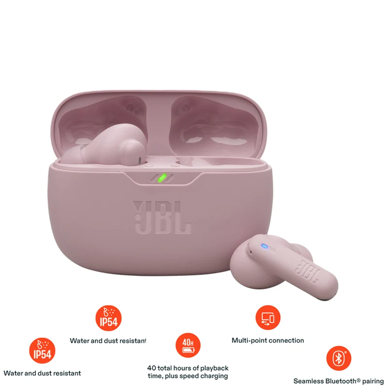 JBL Wave Beam 2 True Wireless Noise Cancelling Earbuds (Black, Blue, Pink, White)